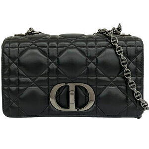 Christian Dior Cannage CARO Chain Shoulder Bag Black